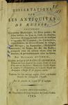 "Dissertations sur les antiquites de Russie" 1795 год. На французском языке.