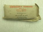 Бинт "EMERGENCY BANDAGE" "Manufactured by AKIKUSA & CO". 1940-е годы.