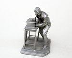 Миниатюра "Изобретатель Александр Грейам Белл" Музейная копия.Конец ХХ века. Клеймо "DEUTSCHES MUSEUM Alexandr Graham Bell. 1847-1922"