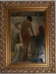 Картина "Обнажённая" Слева внизу подпись "В.Тихов". Конец 1910-нач.1920-х гг. Экспертное заключение ВХНРЦ им. И.Э. Грабаря.