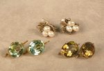 Серьги с жемчугом Серебро 875. 1950-1960-е годы.