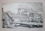 Гравюра "Старинная церковь" 1991 год.