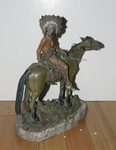 Скульптура "Индеец на лошади" Подпись "C.Kauba"(Карл Кауба). Конец XIX - начало ХХ века.