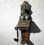 Аппарат телефонный настенный "ELEKTRISK BUREAU". 1885 год. Редкость.