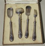 Набор для десертов в футляре Серебро 950. Франция. 1838 год.