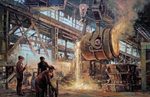 Картина "Сталелитейный цех" Художник Ладыгин О. Современная работа.
