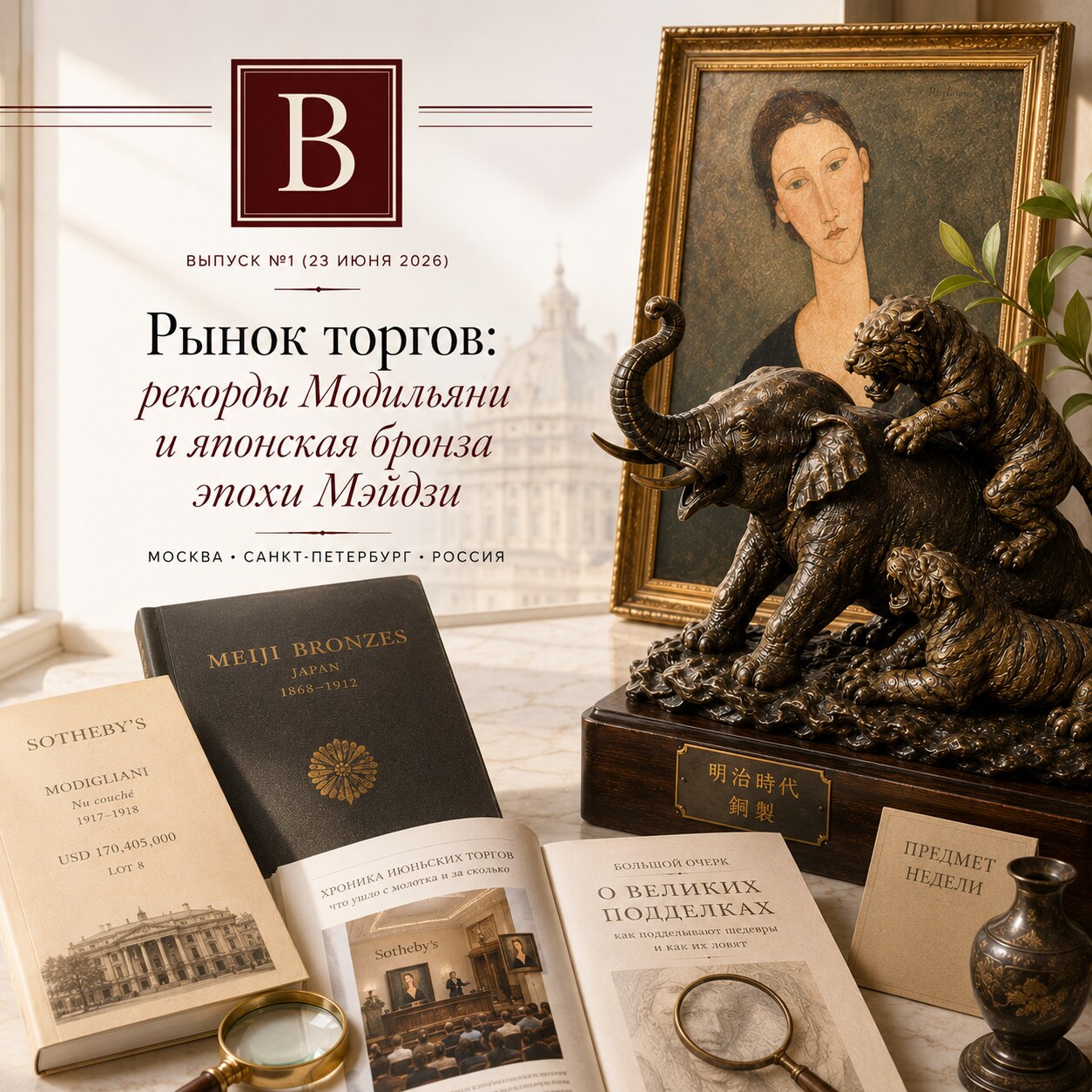 Рынок торгов: рекорды Модильяни и японская бронза эпохи Мэйдзи