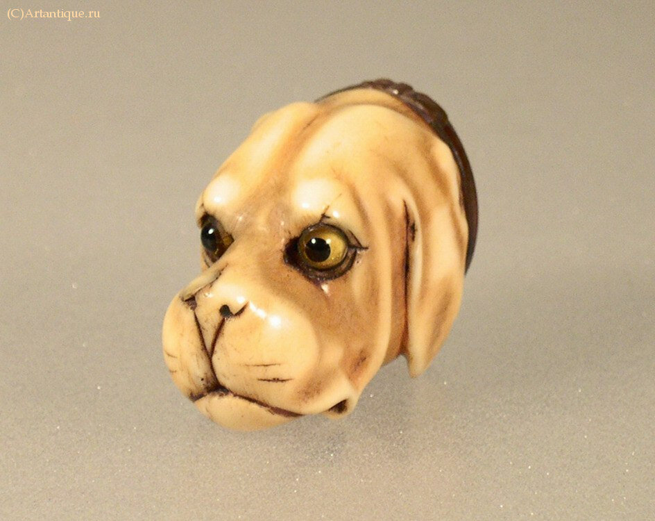 Нэцкэ "Голова собаки"