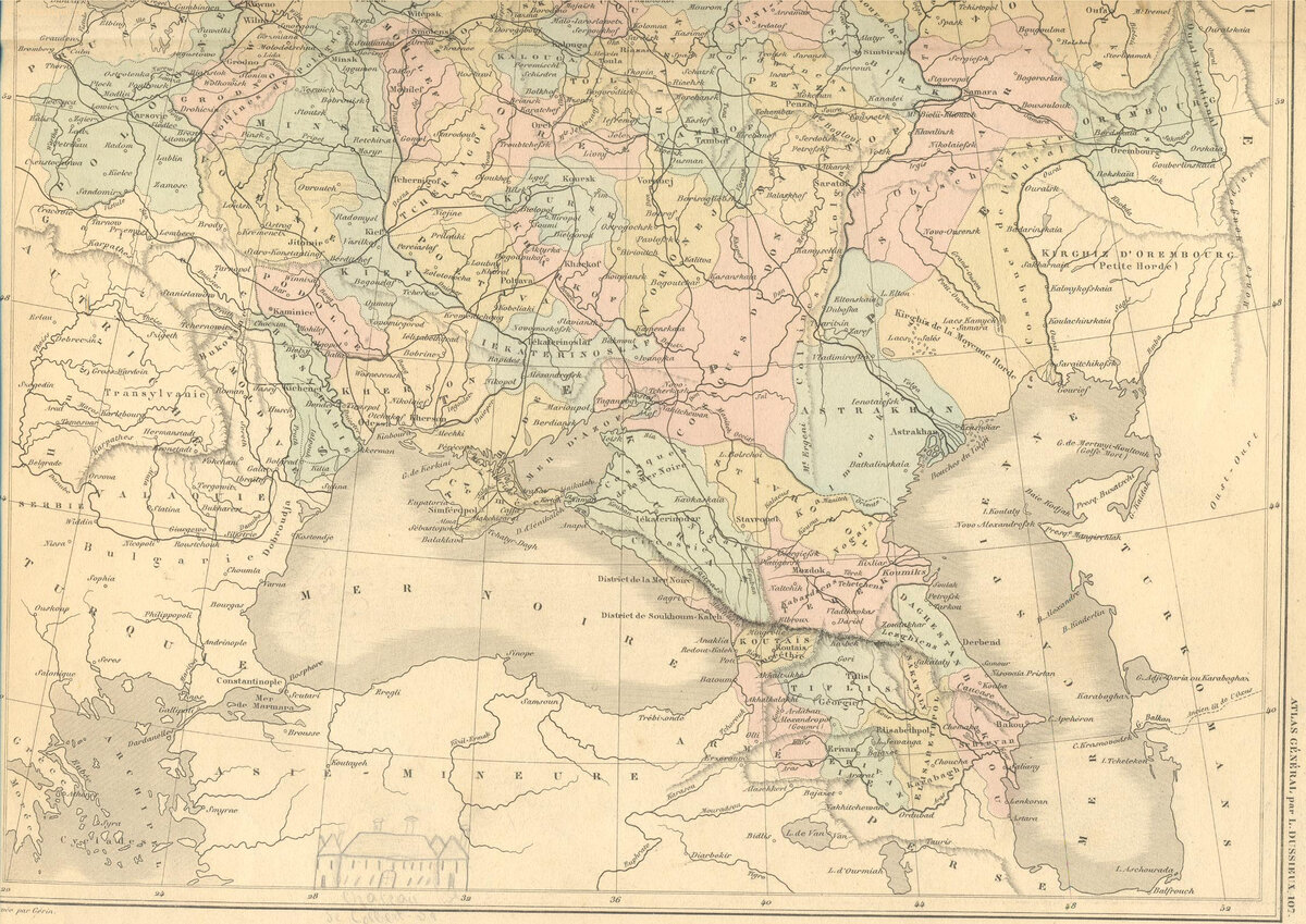 Карта "RUSSIE"