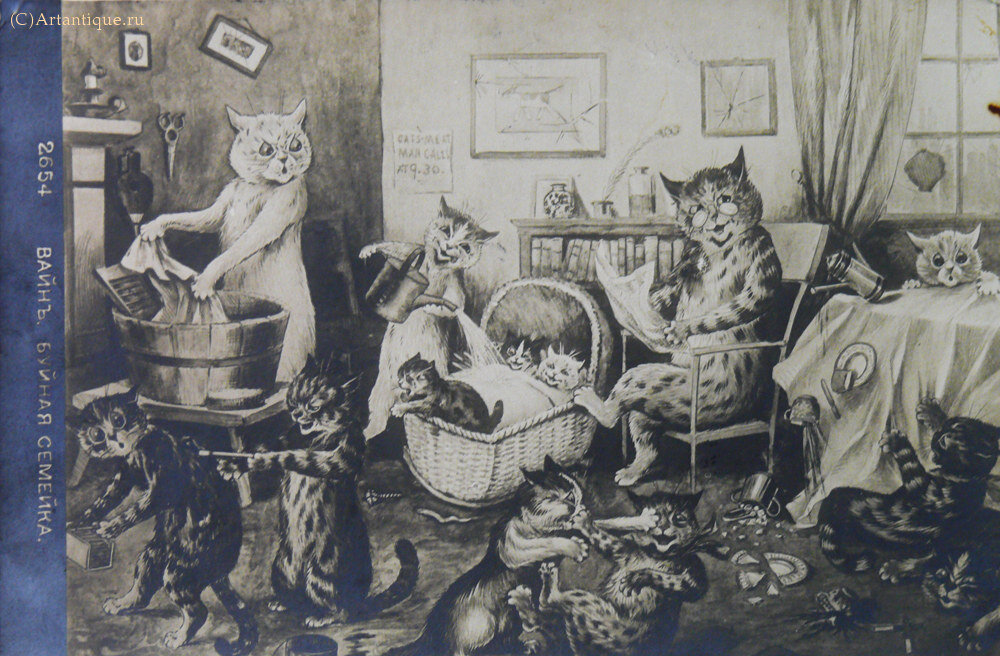 Открытки "Котята и кошки"