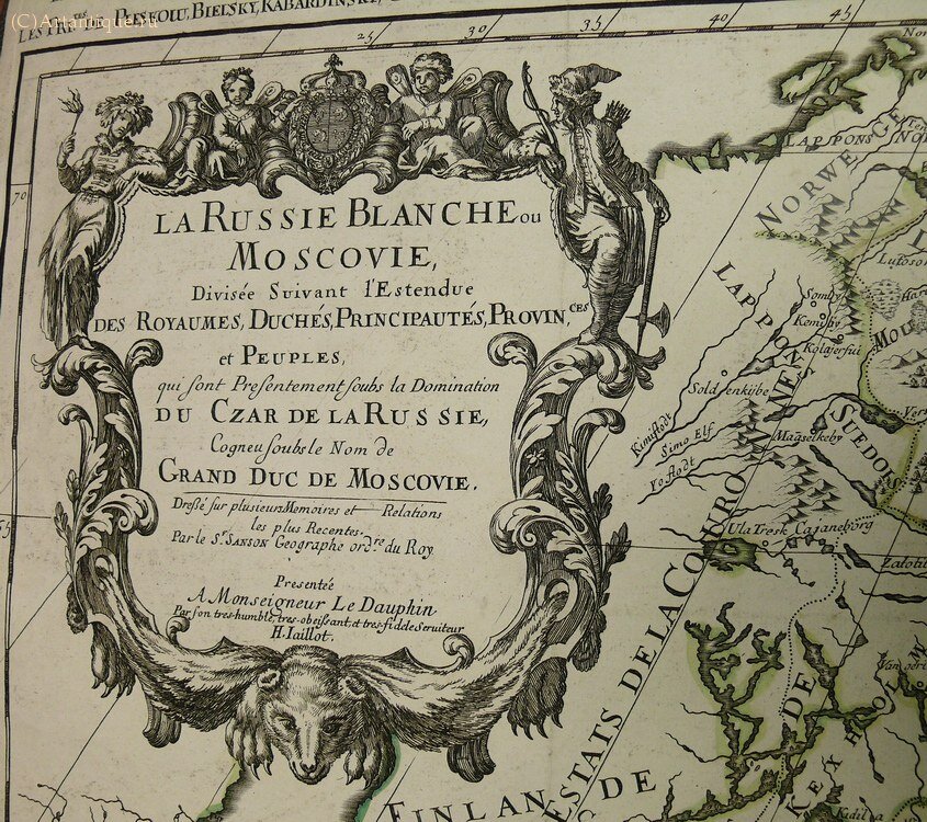 Карта "La Russie Blanche ou Moscovie"