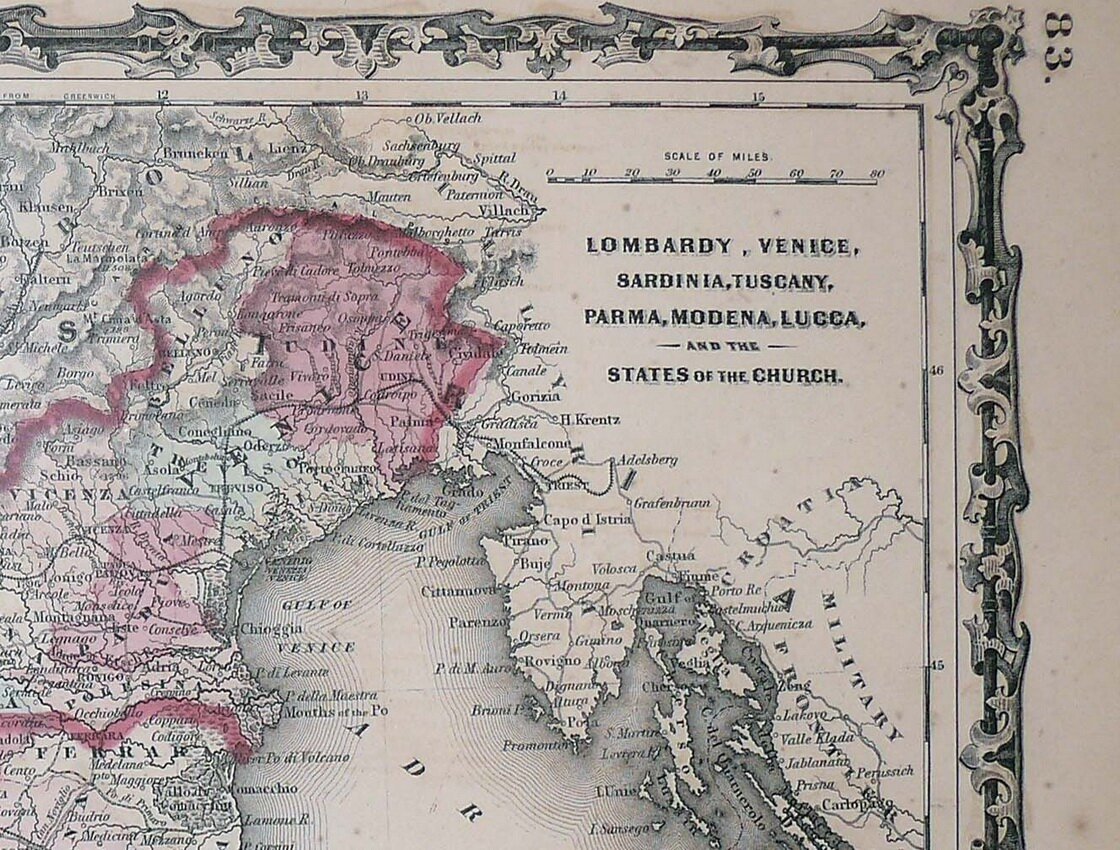 Карта "Johnson's Italy"