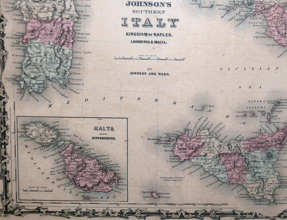 Карта "Johnson's Italy"
