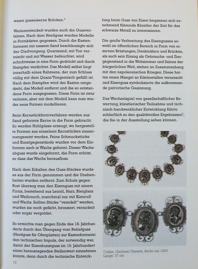 "Schmuck und andere Kostbarkeiten aus Eisenkunstguss"