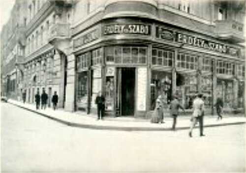 Фирменный магазин Erdély és Szabó в Будапеште, 1908 год