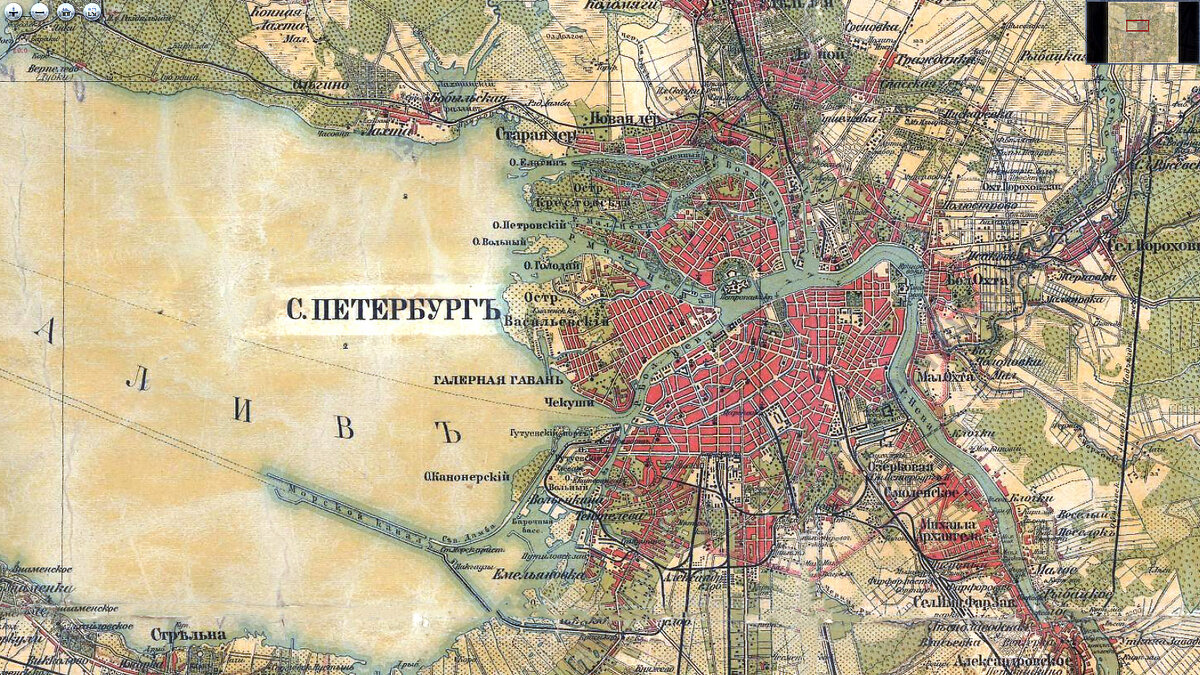 Карта окрестностей Санкт-Петербурга