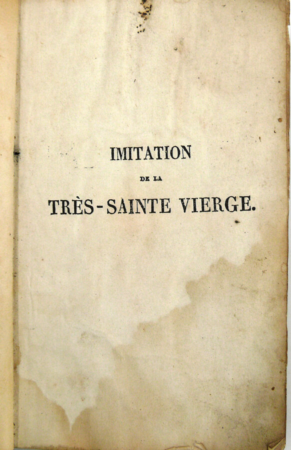 " IMITATION de la TRES-SAINTE VIERGE"
