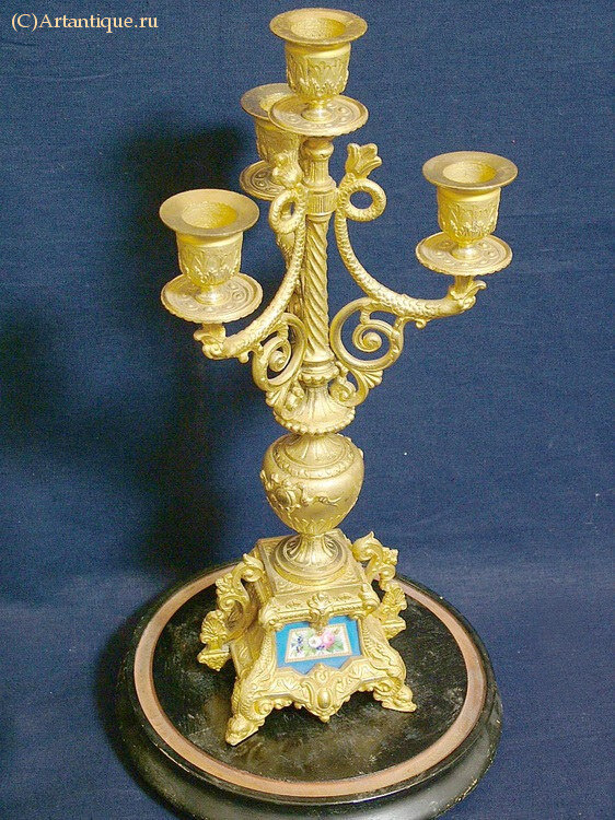 Часы каминные с канделябрами