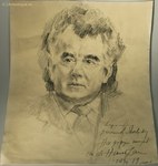 Рисунок "Портрет мужчины" С подписью. Автор Налбандян Д. 1983 год.