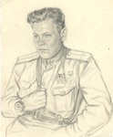 Рисунок "Военнослужащий" Автор Шмидт И. 1943 г.
