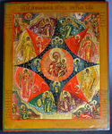 Икона "Неопалимая Купина" Палех. Конец XIX - начало ХХ века.