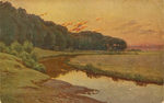 Художник Е.К. Вржещ. Солнце село. - 500 р.