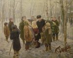 Картина "Ленин с детворой" Автор Варламов А. Г. 1950 год.
