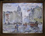 Картина "Весенняя Москва" СССР, конец ХХ века.