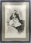 Гравюра "Император Николай II с семьей" "La Famille Imperiale", 1896 г.