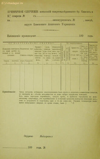 Бланк примерного сличения