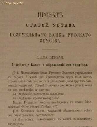 "Проект статей устава"