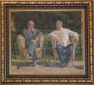 Картина "Сталин и Молотов"