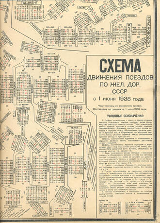 Схема движения поездов по железным дорогам СССР