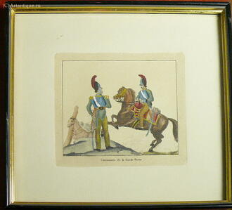 Гравюра "Cuirassiers de la Garde Russe"