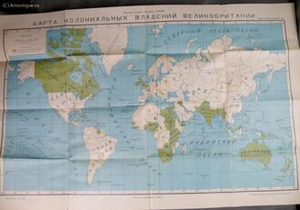 Карта колониальных владений Великобритании