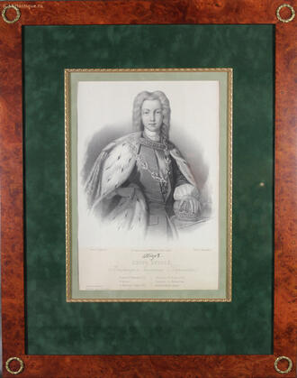 Гравюра "Портрет Петра II"