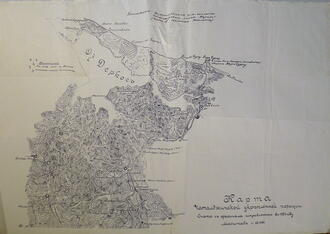 1.Карта Чаталджинской укрепленной позиции. 2. Кусок карты боя.