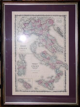 Карта "Johnson's Italy"