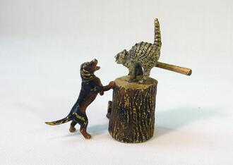 Статуэтка "Такса с кошкой"