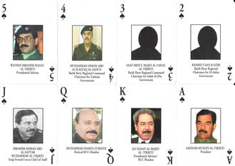Игральные карты "Iraqi most wanted playing cards"